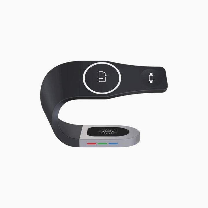 3 in 1 fast wireless charging stand with wrapped design