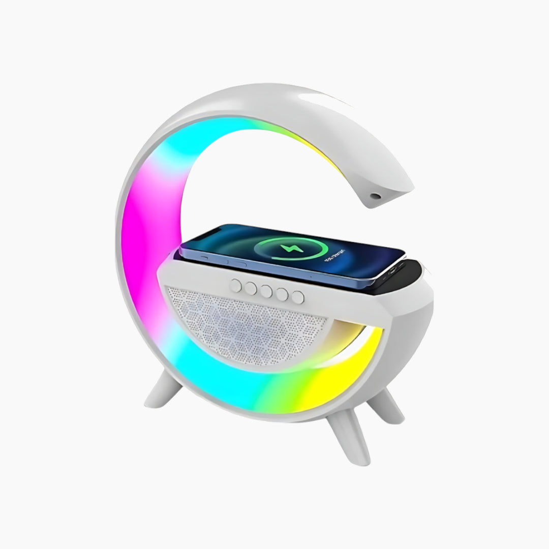 C.JO G Shape wireless charger with Bluetooth speaker