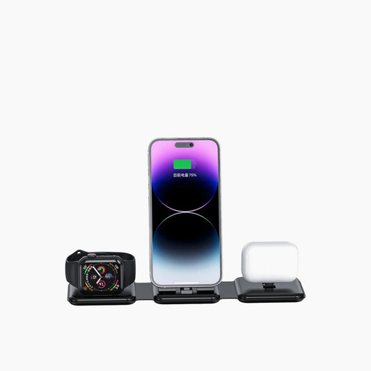 Catchy Jo 3 In 1 Magnetic Hybrid Charger Foldable Pad Black