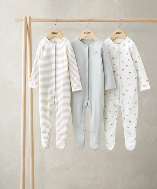 Bisou Petite 3 Pack Mushroom Sleepsuit