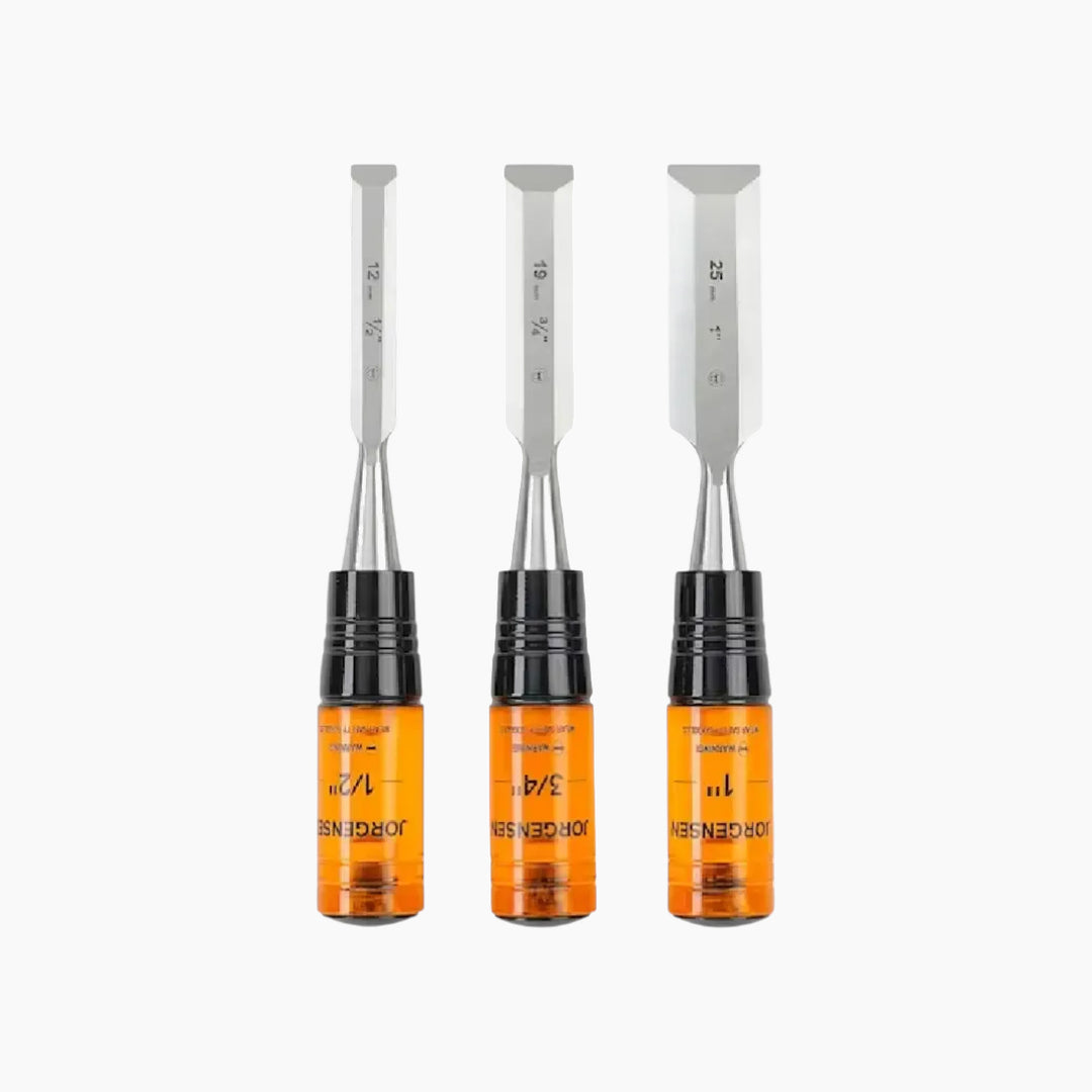 Jorgensen 3Pcs Wood Chisel With Acetate Handle