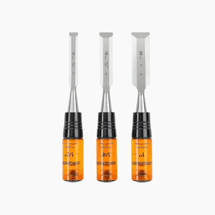 Jorgensen 3Pcs Wood Chisel With Acetate Handle