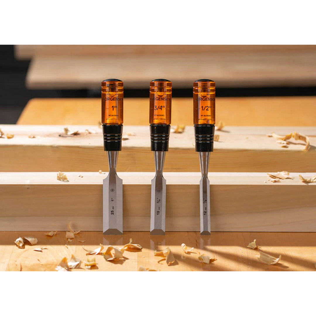 Jorgensen 3Pcs Wood Chisel With Acetate Handle