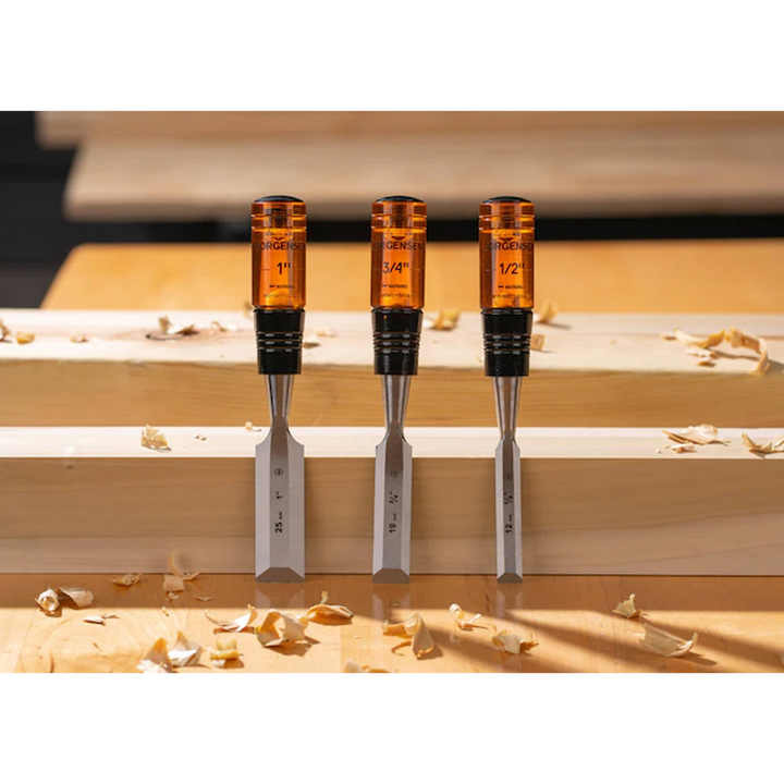 Jorgensen 3Pcs Wood Chisel With Acetate Handle