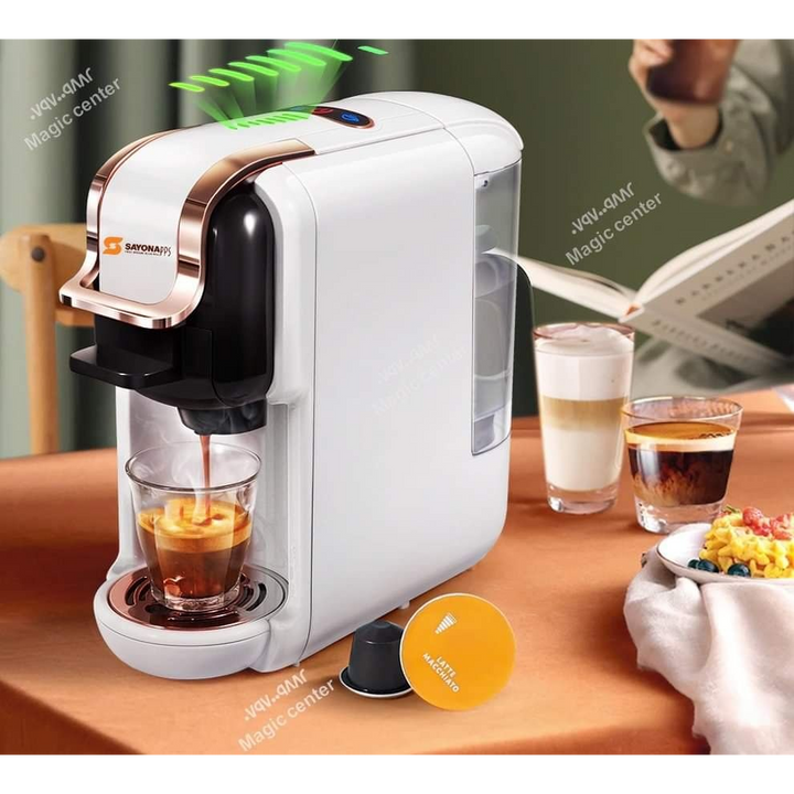 Sayona 4-in-1 Capsule Coffee Machine, Hot and Cold