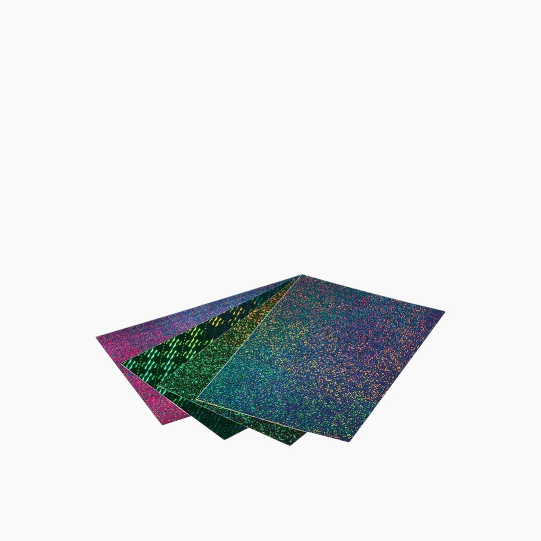 Folia Self-Adhesive Holographic Foil – 23 x 33 cm, 4 Sheets