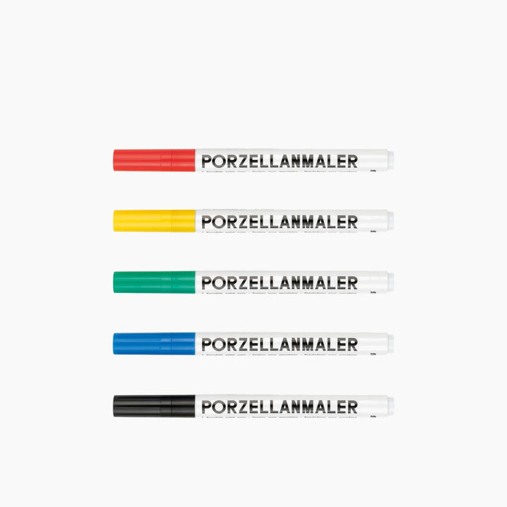 Folia Porcelain Paint Pens – Set of 5, Assorted Colours