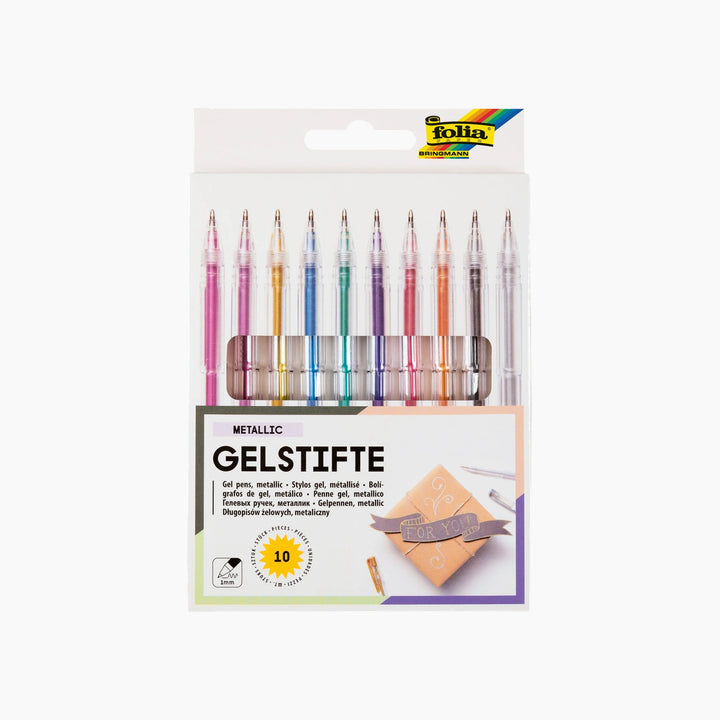 Folia Gel Pens – 10 Pieces, 1 mm