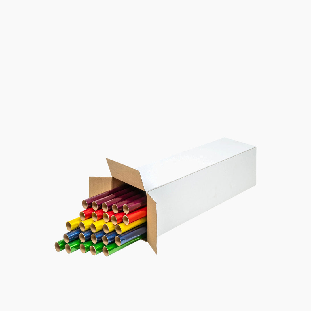 Folia Coloured Transparent Foil – 70 cm x 2 m, Assorted Colours