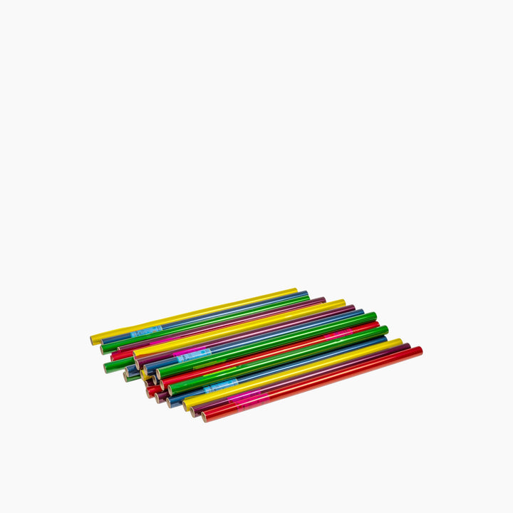 Folia Coloured Transparent Foil – 70 cm x 2 m, Assorted Colours