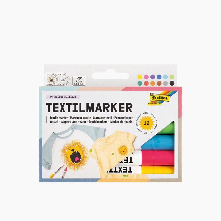 Folia Textile Paint Pens - Assorted Colours