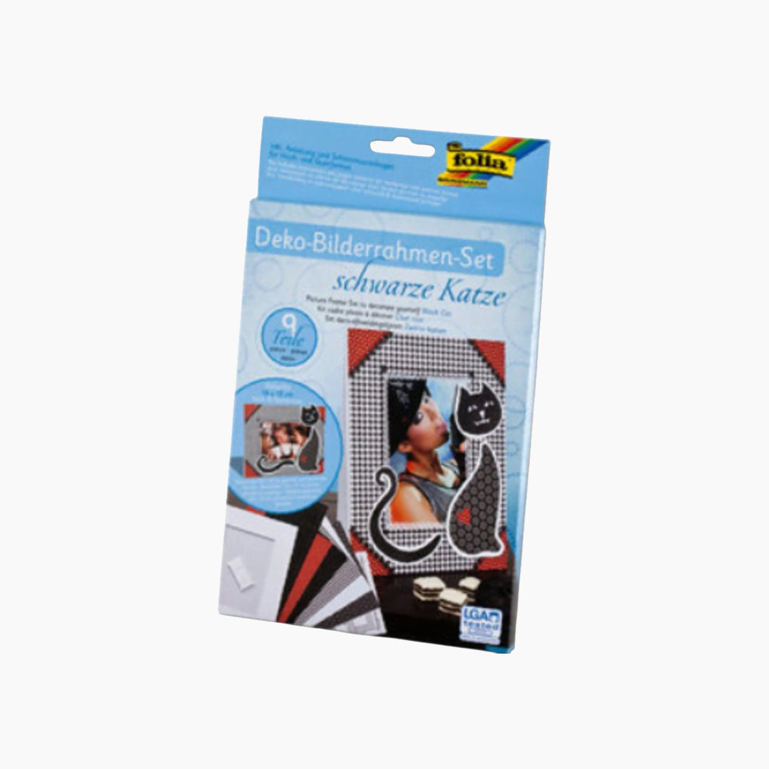 Folia Picture Frame Craft Kit – Black Cat, 9 Pieces