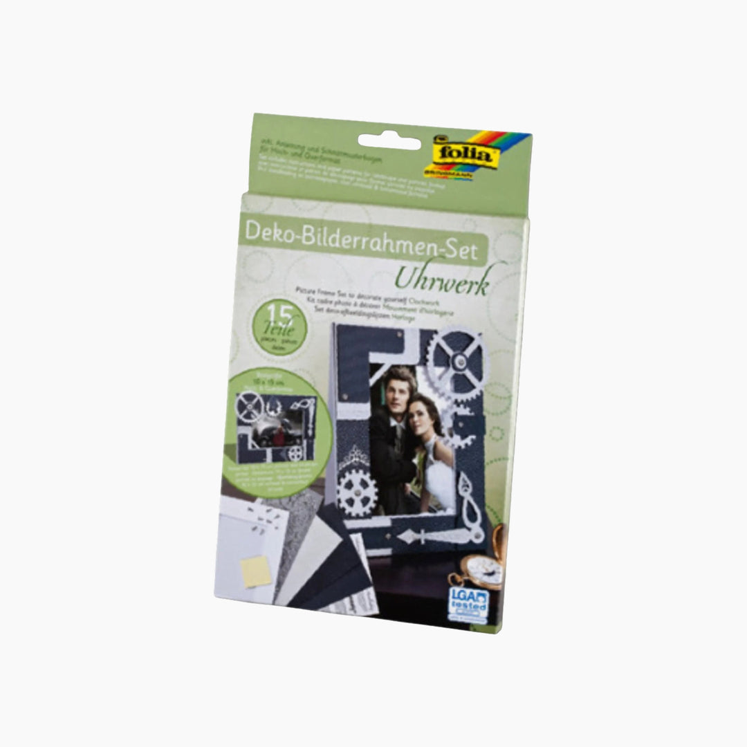 Folia Picture Frame Craft Kit – Clockwork, 15 Pieces