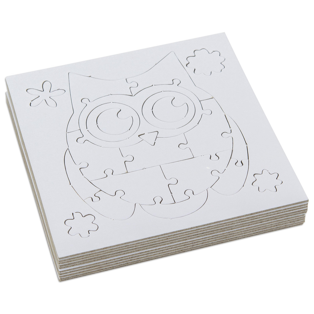 Folia Mini Puzzle Set – Extra-Strong Cardboard, Approx. 14 x 14.5 cm, 4 Sets, Assorted Designs