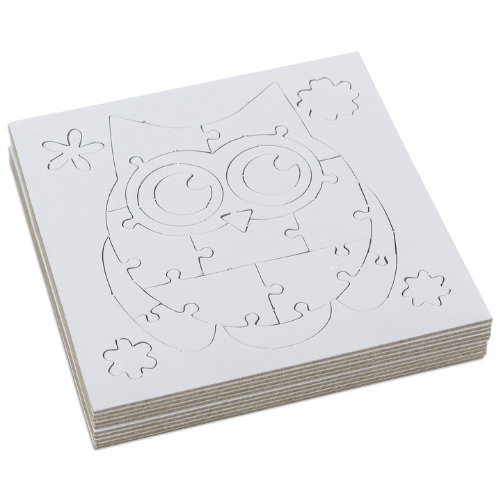 Folia Mini Puzzle Set – Extra-Strong Cardboard, Approx. 14 x 14.5 cm, 4 Sets, Assorted Designs