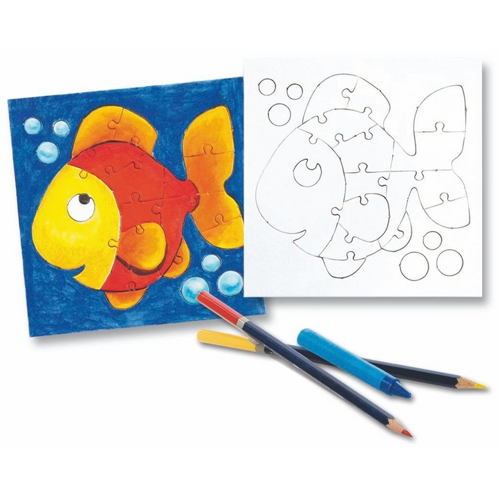 Folia Mini Puzzle Set – Extra-Strong Cardboard, Approx. 14 x 14.5 cm, 4 Sets, Assorted Designs