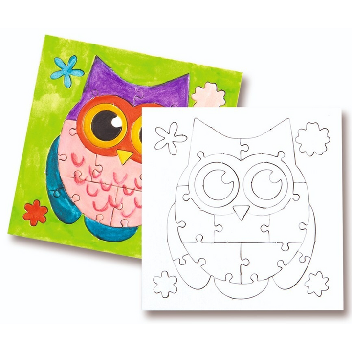 Folia Mini Puzzle Set – Extra-Strong Cardboard, Approx. 14 x 14.5 cm, 4 Sets, Assorted Designs