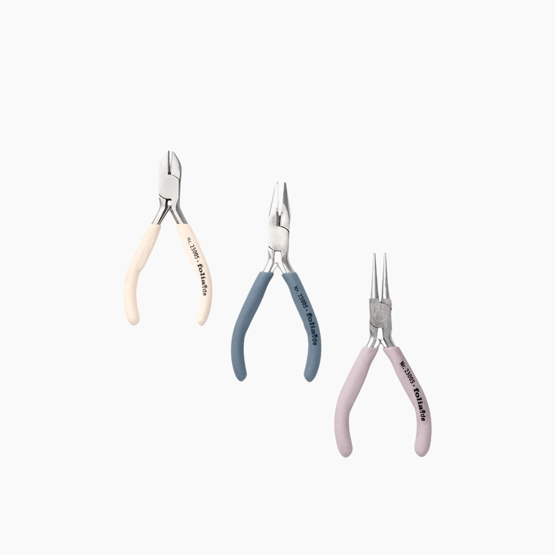 Folia Jewellery Pliers Set – Side-Cutting, Combination and Round-Nose Pliers