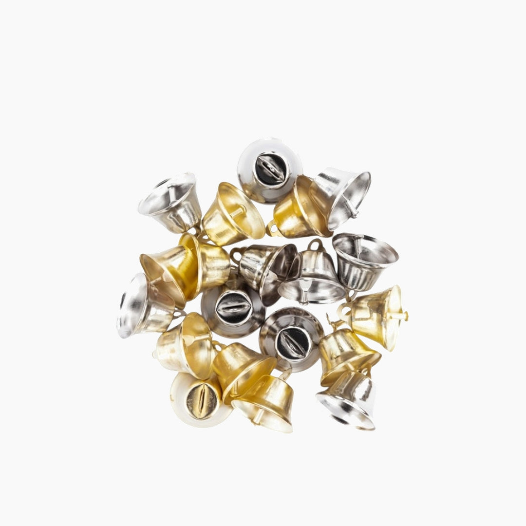 Folia Bells – 18 Pieces, 3 Assorted Sizes, Gold-Silver