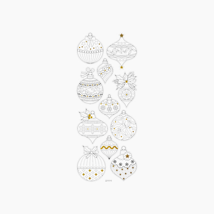 Folia Christmas Colouring Stickers – Approx. 10 x 23 cm, 4 Sheets, Assorted Designs