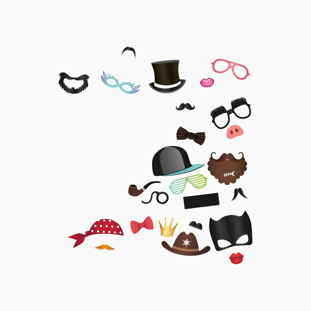 Folia Photo Booth Props – 84 Pieces