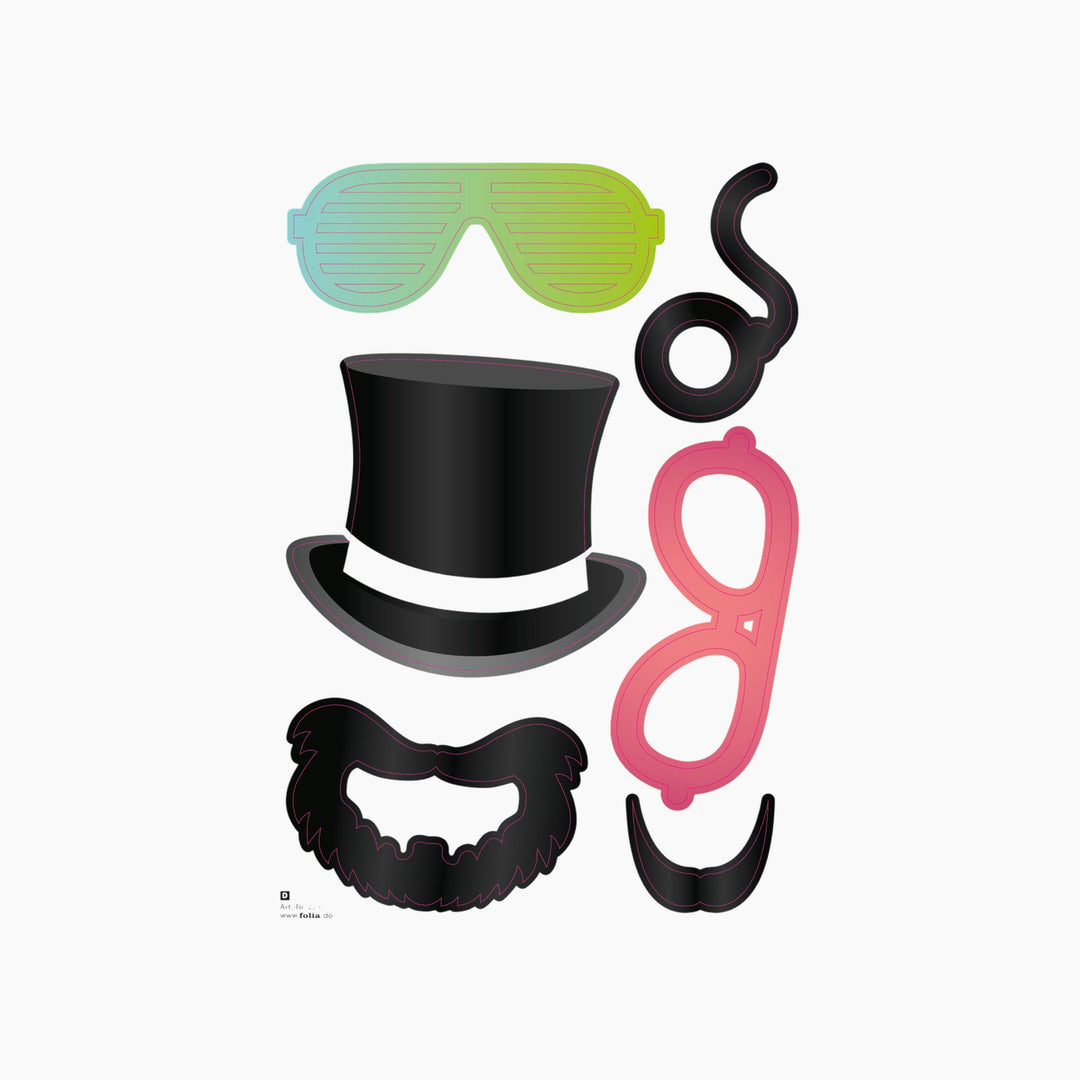 Folia Photo Booth Props – 84 Pieces
