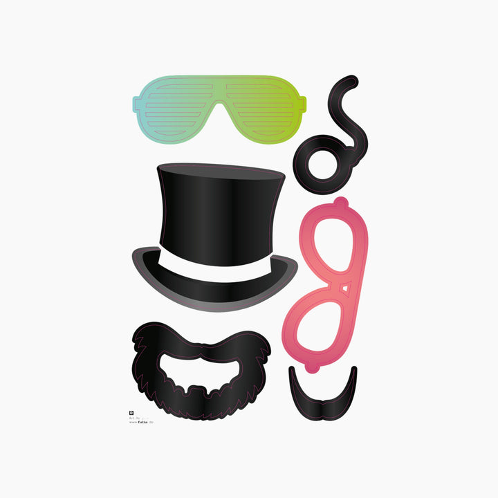 Folia Photo Booth Props – 84 Pieces