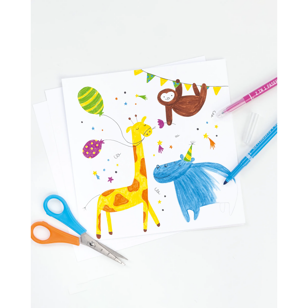 Folia 2-in-1 Fibre Tip Pens – 10 Pens, Assorted Colours