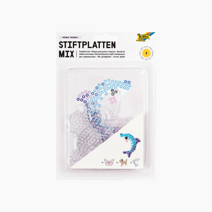 Folia Hama Bead Templates – Animal Friends, 3 Assorted Designs