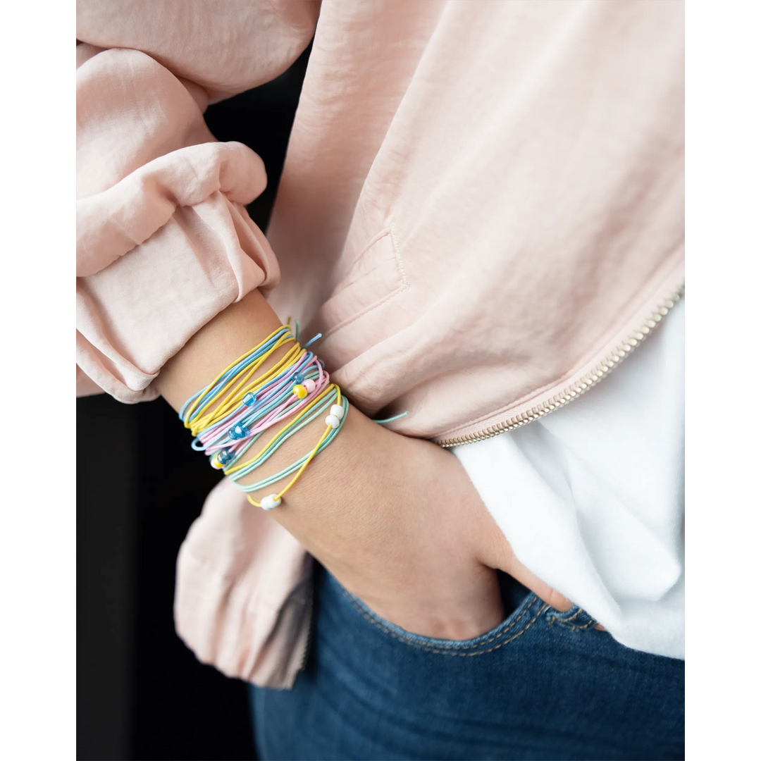 Folia Pastel Rubber Bands – 4 Assorted Colours, 5 m Each