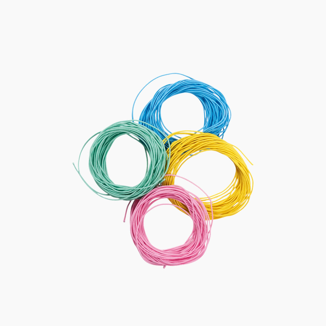 Folia Pastel Rubber Bands – 4 Assorted Colours, 5 m Each