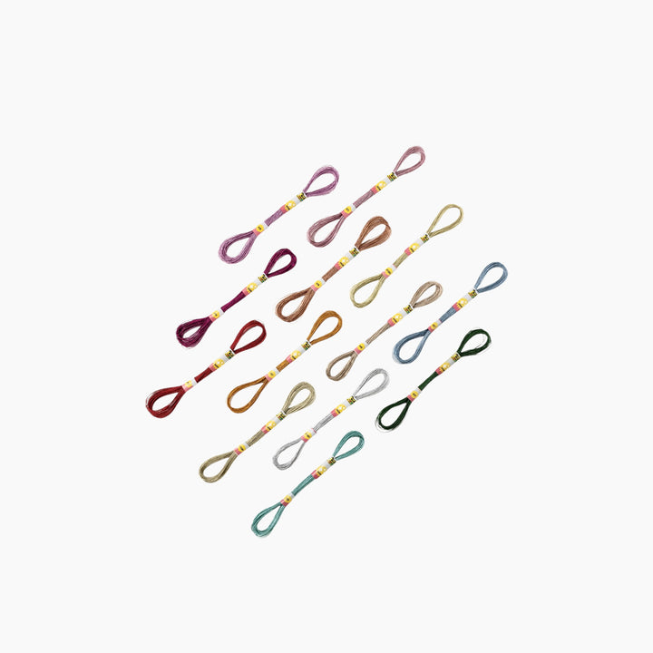 Folia Metallic Embroidery Threads – 26 Pieces, 8 m Each, 13 Assorted Colours
