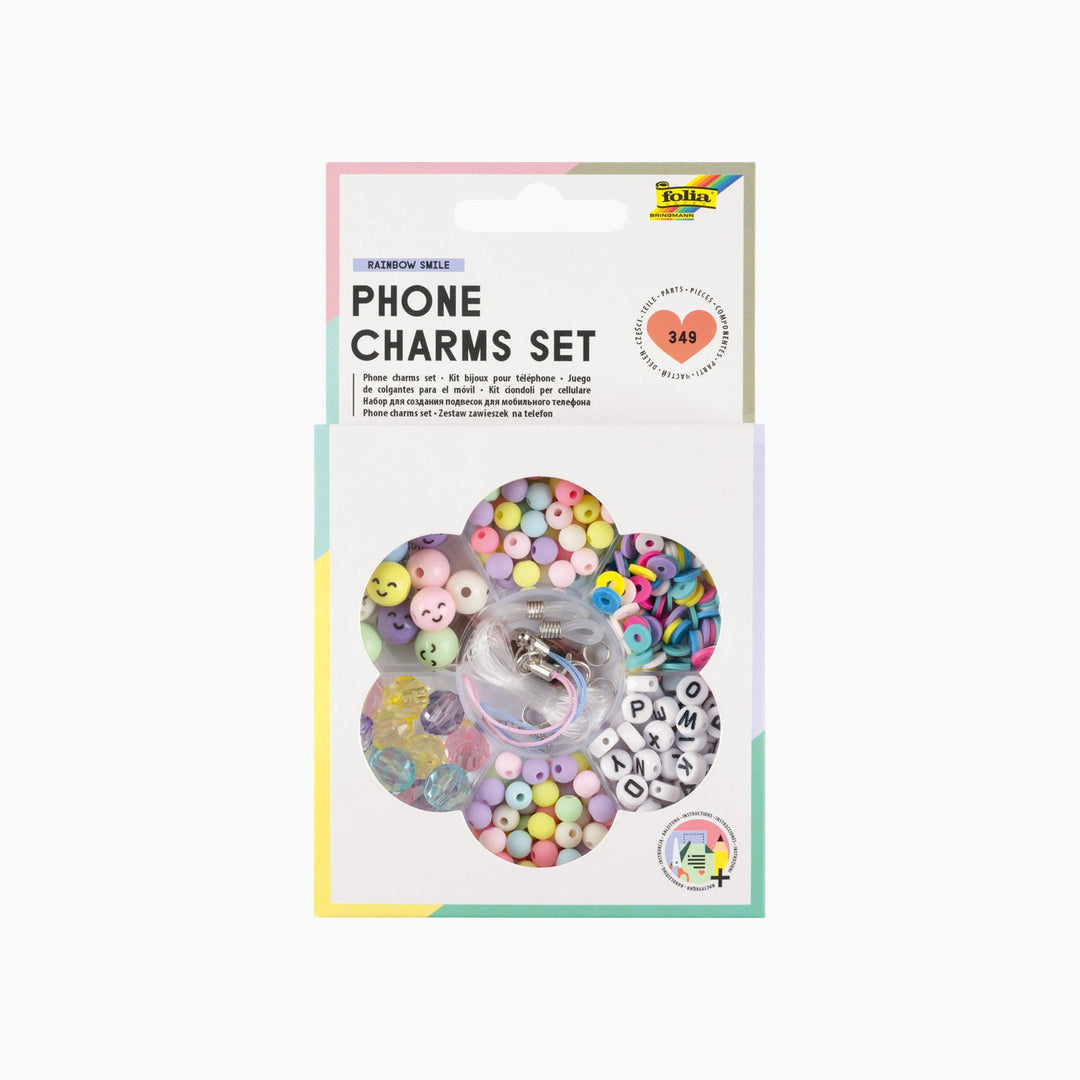 Folia DIY Phone Charms Set – Rainbow Smile, 349 Pieces