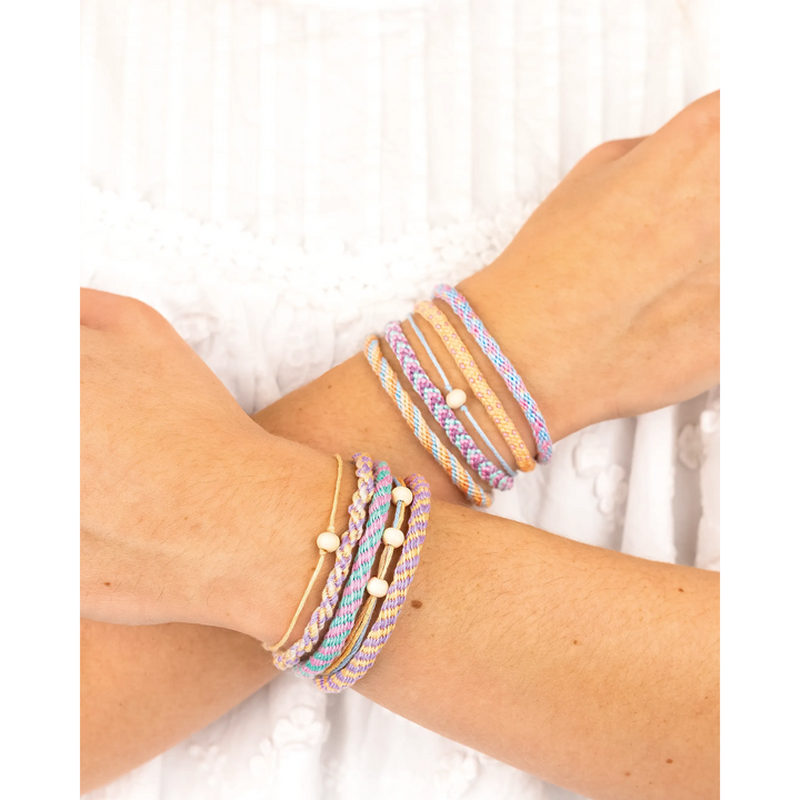 Folia Kumihimo Bracelet Kit – Pastel Rainbow, 16 Pieces