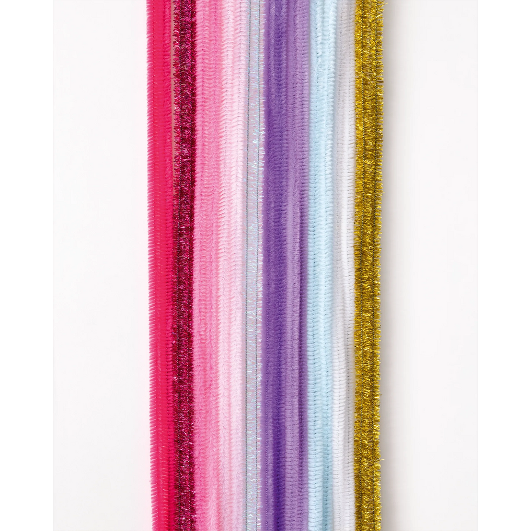 Folia Unicorn Chenille Stems – 50 cm, Ø 8 mm, 100 Pieces, Assorted Colours