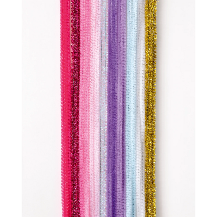 Folia Unicorn Chenille Stems – 50 cm, Ø 8 mm, 100 Pieces, Assorted Colours