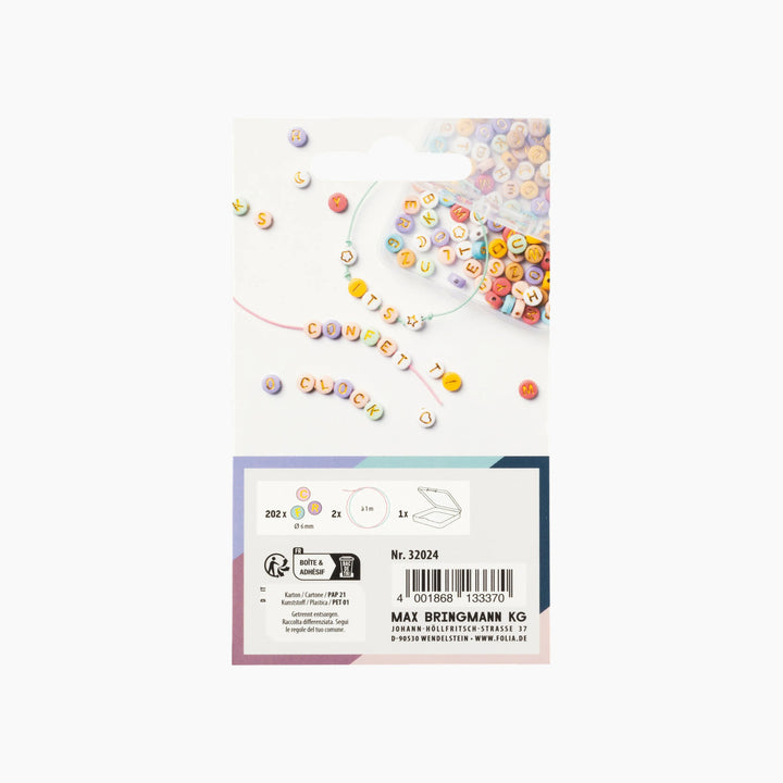 Folia Pastel Letter Pearl Bead Set – Assorted Letters