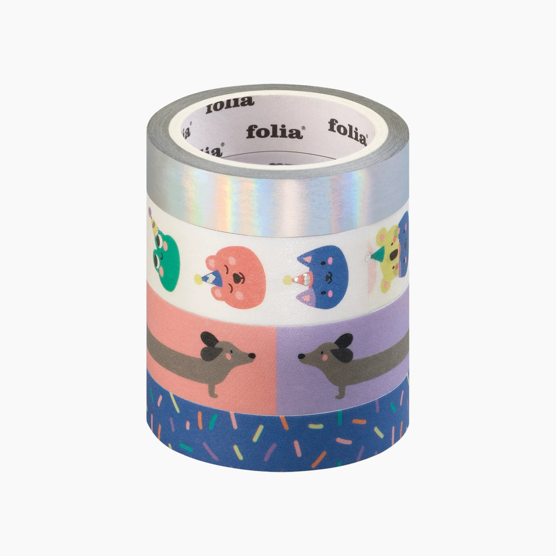 Folia Washi Tape Set – 4 Rolls