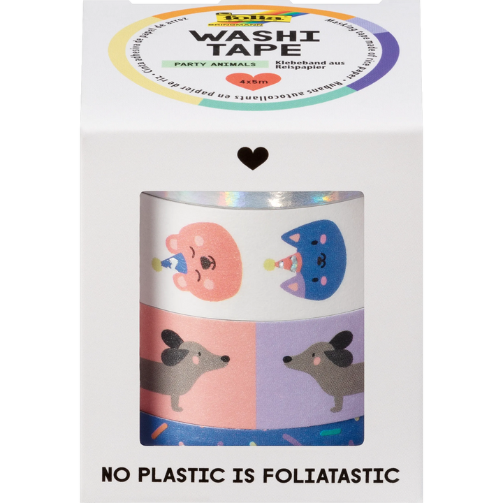 Folia Washi Tape Set – 4 Rolls