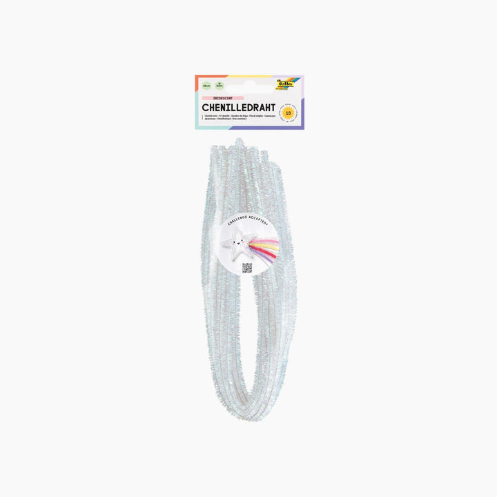 Folia Iridescent Chenille Stems – 50 cm, Ø 8 mm, 10 Pieces