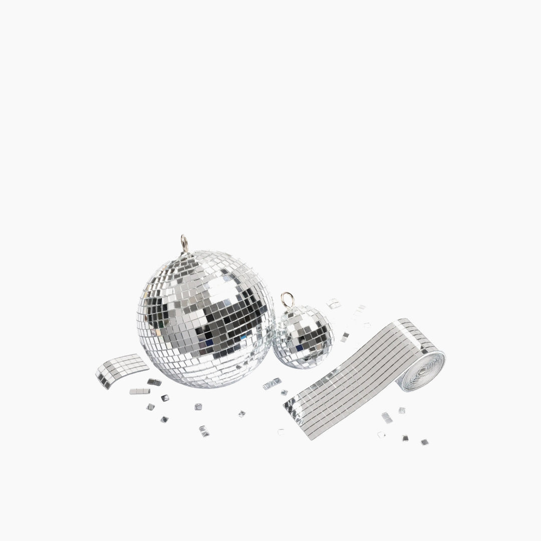 Folia Mirror Tile Rolls – Size S, Silver, 5 x 5 mm Stones, 2 Rolls