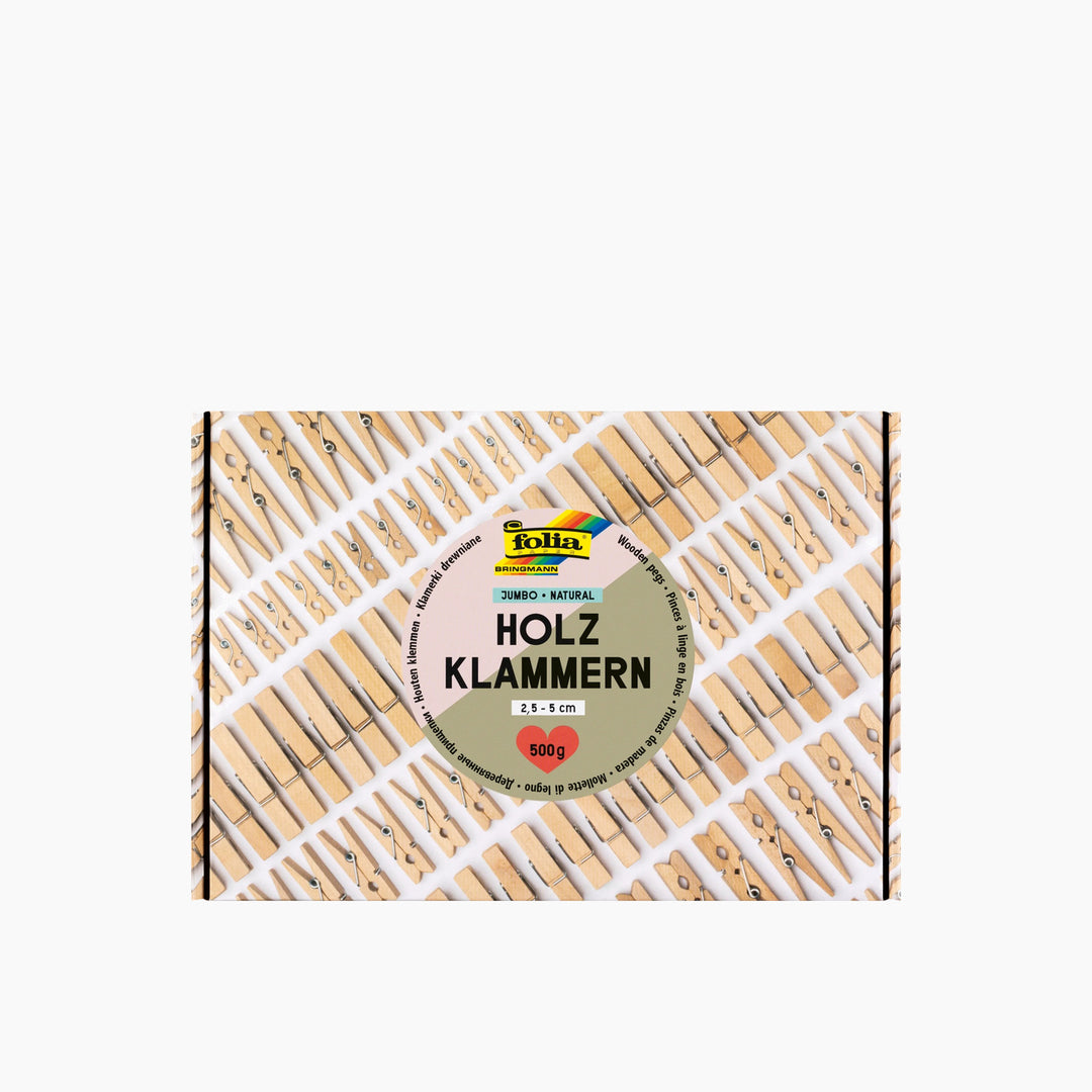 Folia Jumbo Wooden Pegs - 500 g