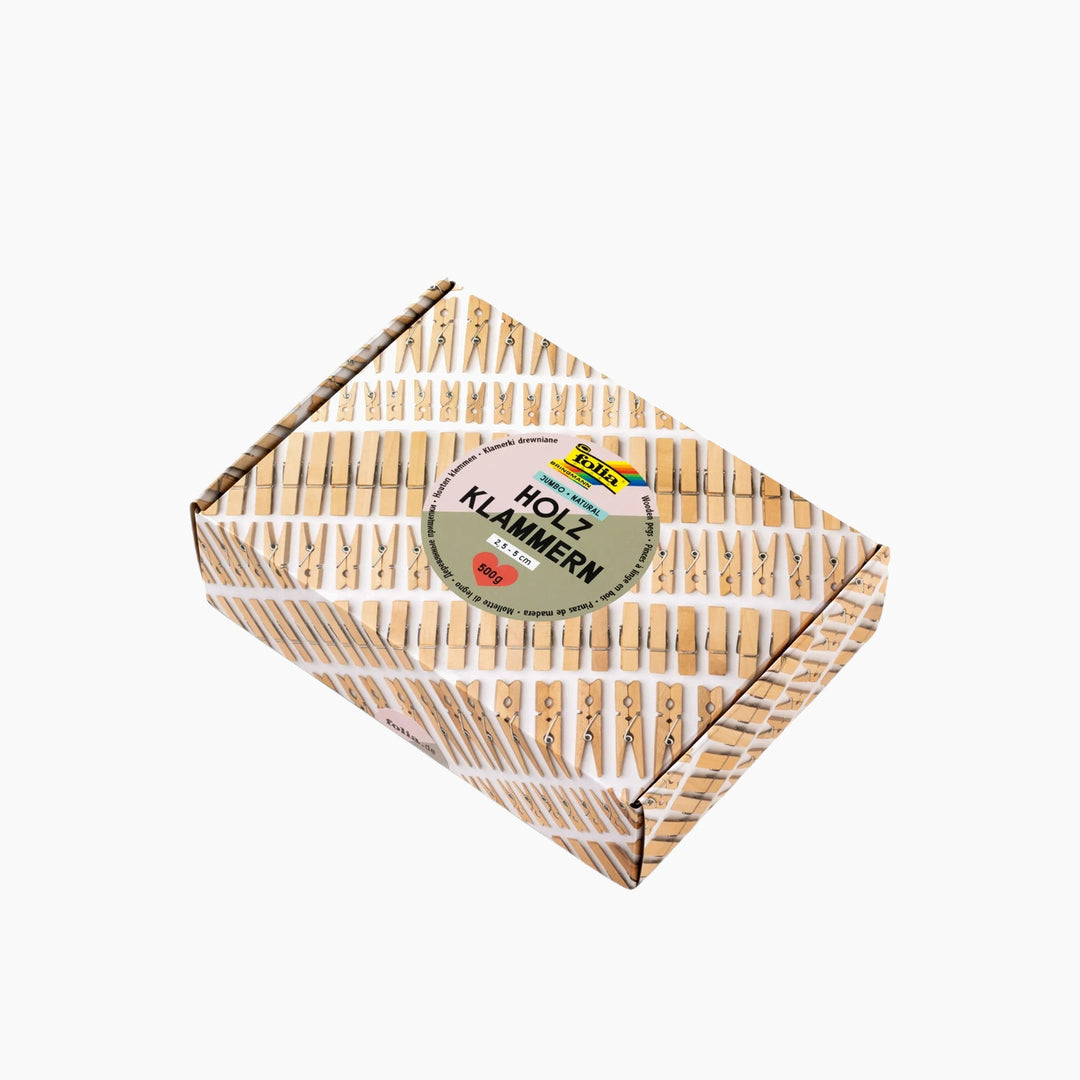 Folia Jumbo Wooden Pegs - 500 g
