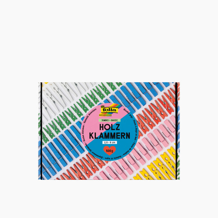 Folia Jumbo Wooden Pegs - 500 g