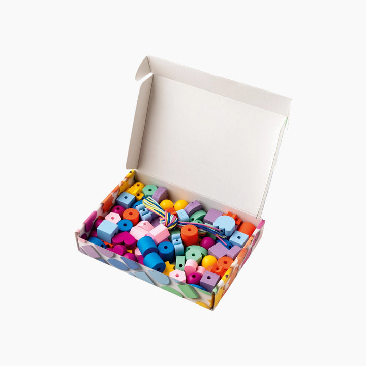 Folia Jumbo Wooden Beads – XXL Basic Shapes, 25–35 mm, 68 Pieces