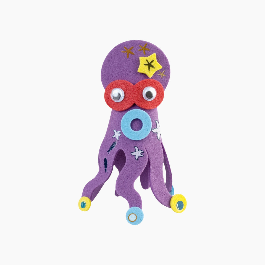 Folia Foam Craft Finger Puppets Kit – 15 Assorted Figures with Accessories