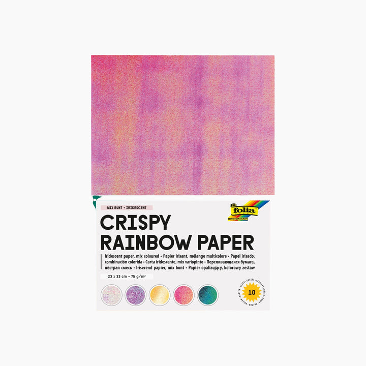 Folia Crispay Rainbow Paper – 75 g/m², 23 x 33 cm, 10 Sheets