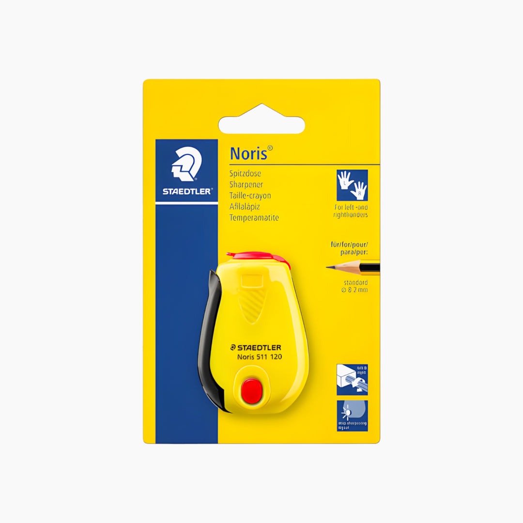 STAEDTLER CARD SHARPENER  CYLINDRICAL COLOR YELLOW WITH CONTAINER