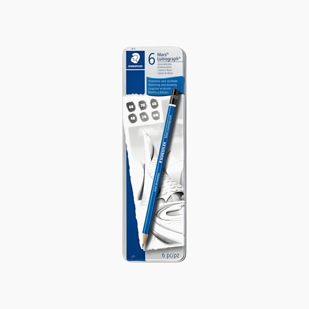 قلم رصاص معدني من ستادلر للرسم والتخطيط 6 قطع S 100 G6