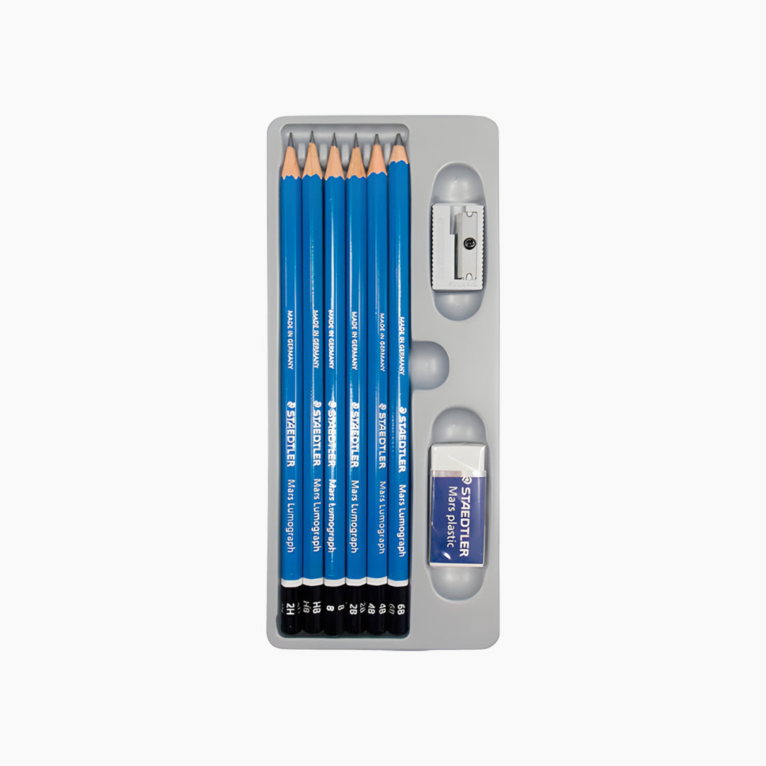 STAEDTLER  CARTON BOX PENCILS MARS ASSORTED GRADES CAPACITY 8 PCS